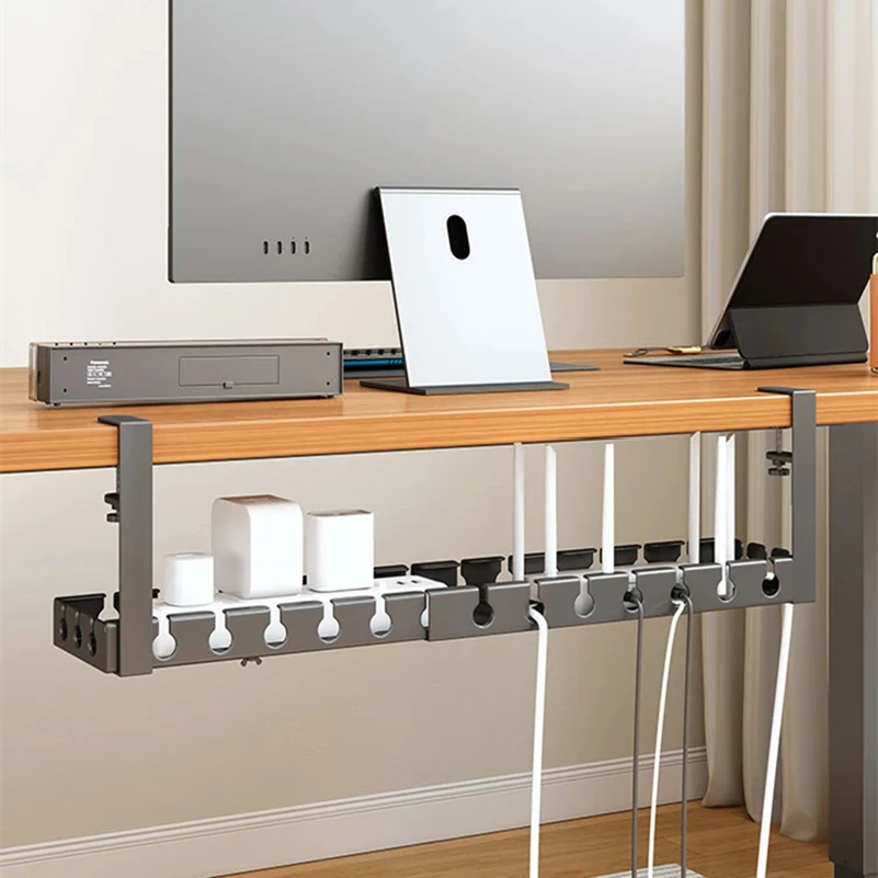 Power Strip Desk - Under Table Storage Rack No Punching