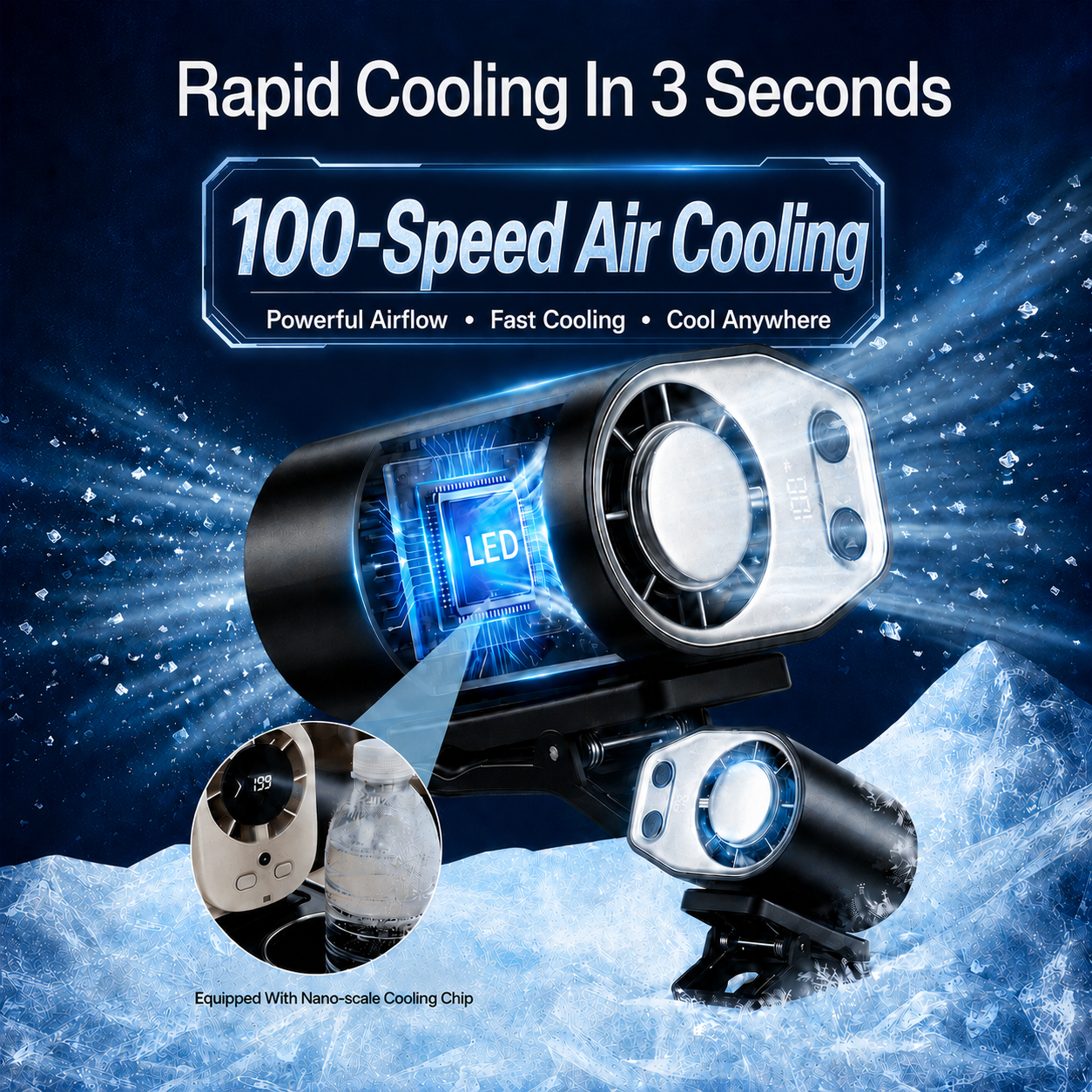 Usb Desk Fan - Semiconductor Cooling Clip on Fan Intelligent