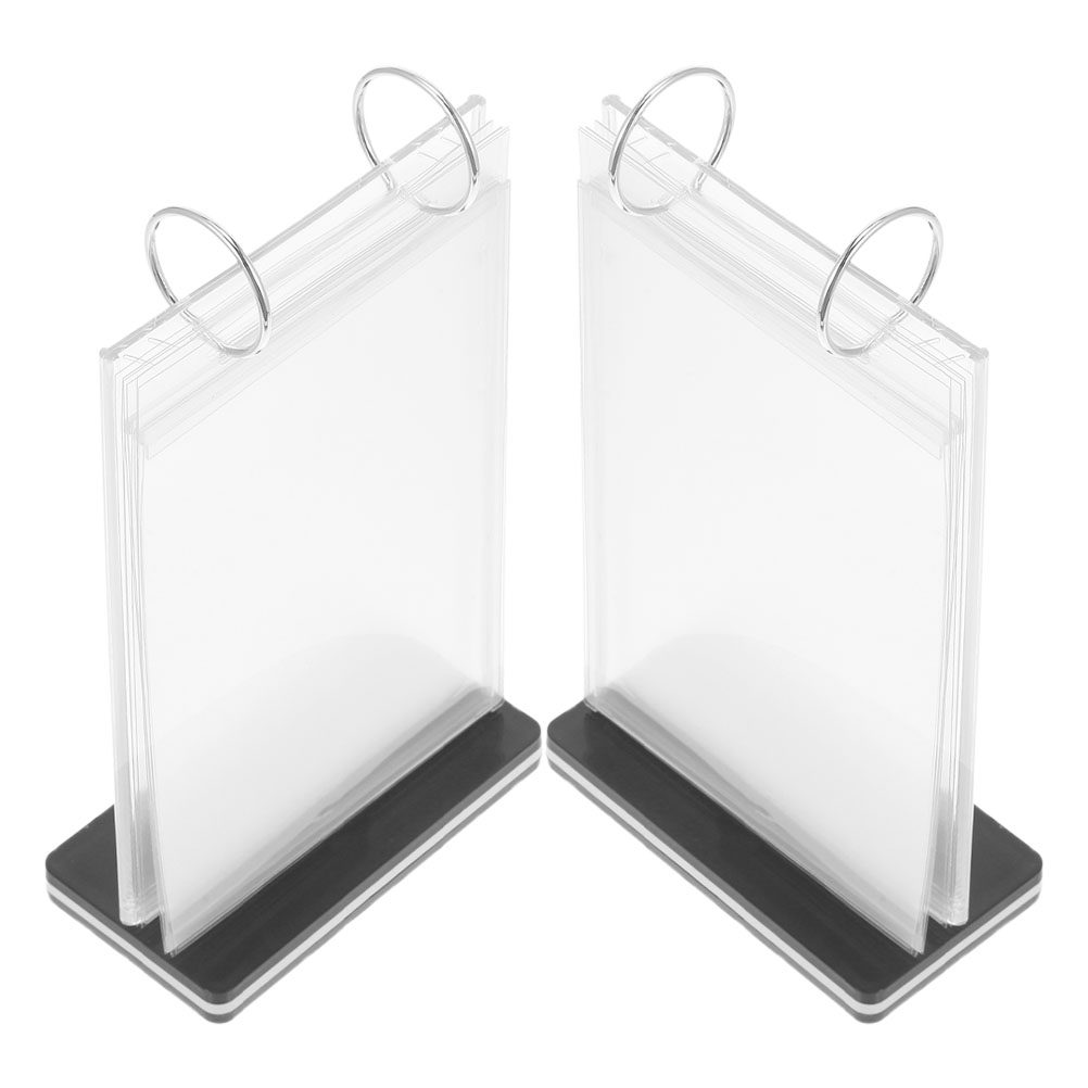 Document Holder Stand - 2Pcs Multi-Page Flip Menu Stand Stylish