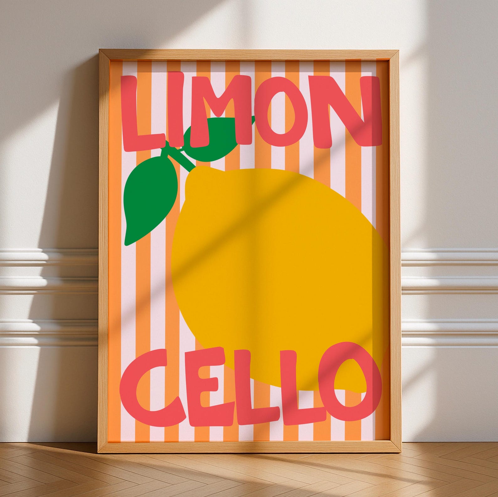 Home Office Minimalist - Modern Italian Limoncello Lemon FruitCanvas Print