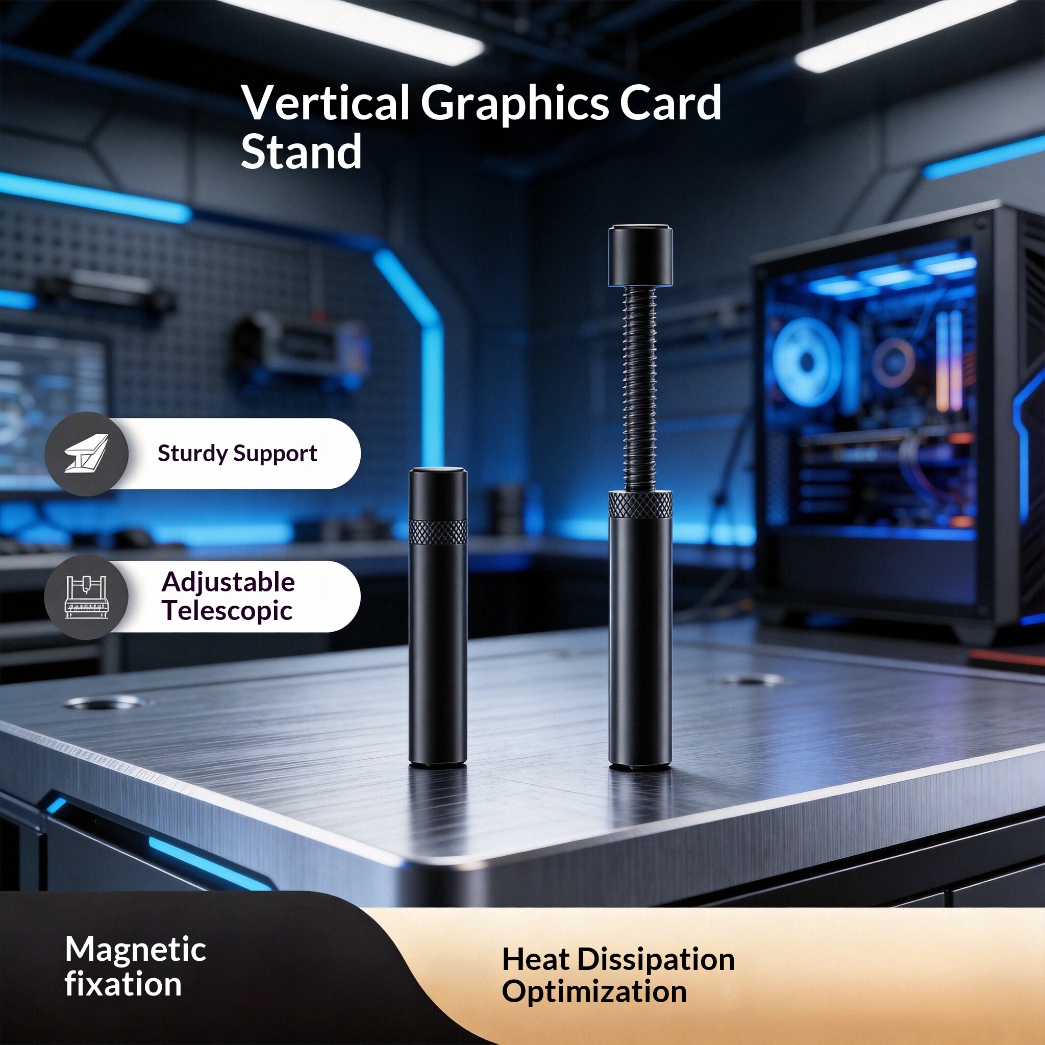 Document Holder Stand - video GPU Holder Vertical Telescopic Rotating