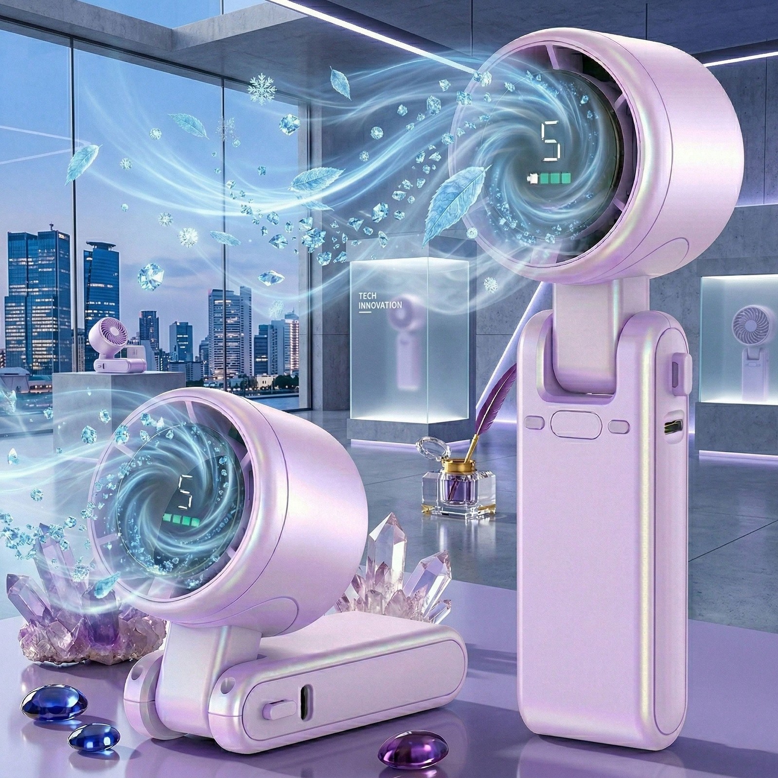 Usb Desk Fan - GMOX 3in1 Turbo Handheld Fan 5