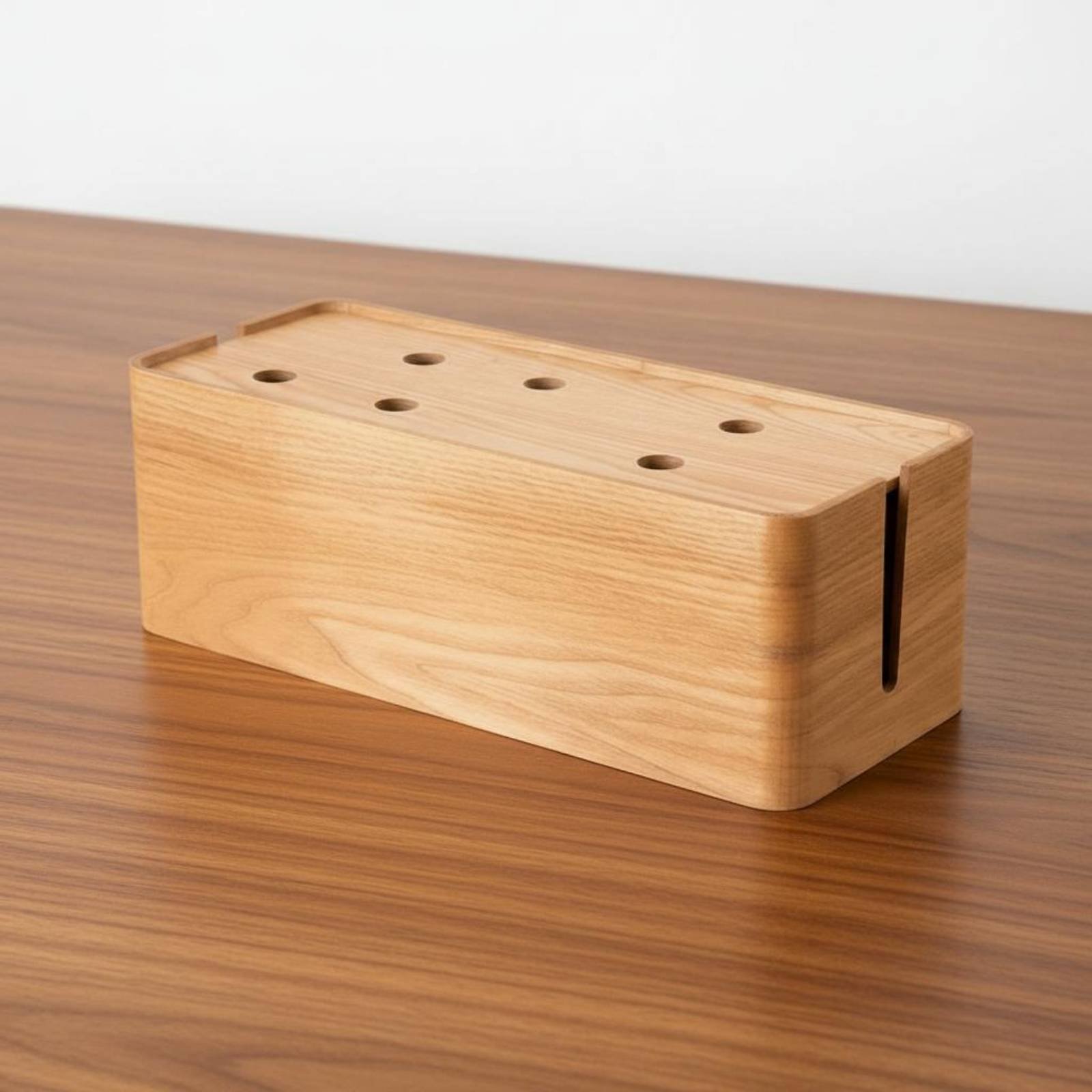 Power Strip Box Walnut Finish  - Power Strip Desk avis et prix