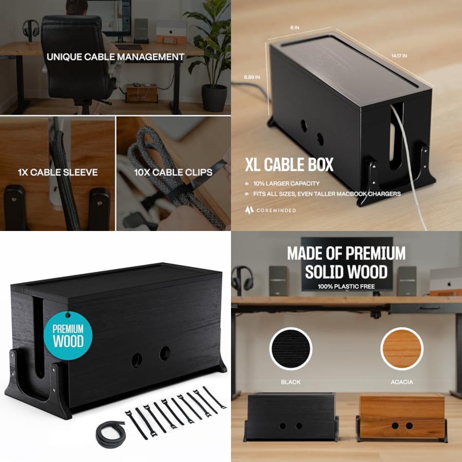 Extra Large Cable Management B - Power Strip Desk avis et prix