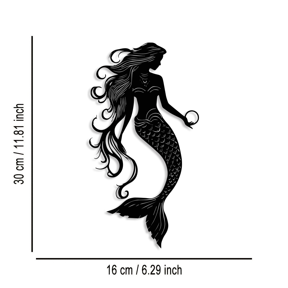 Elegant Mermaid Metal Wall Art - Home Office Minimalist avis et prix