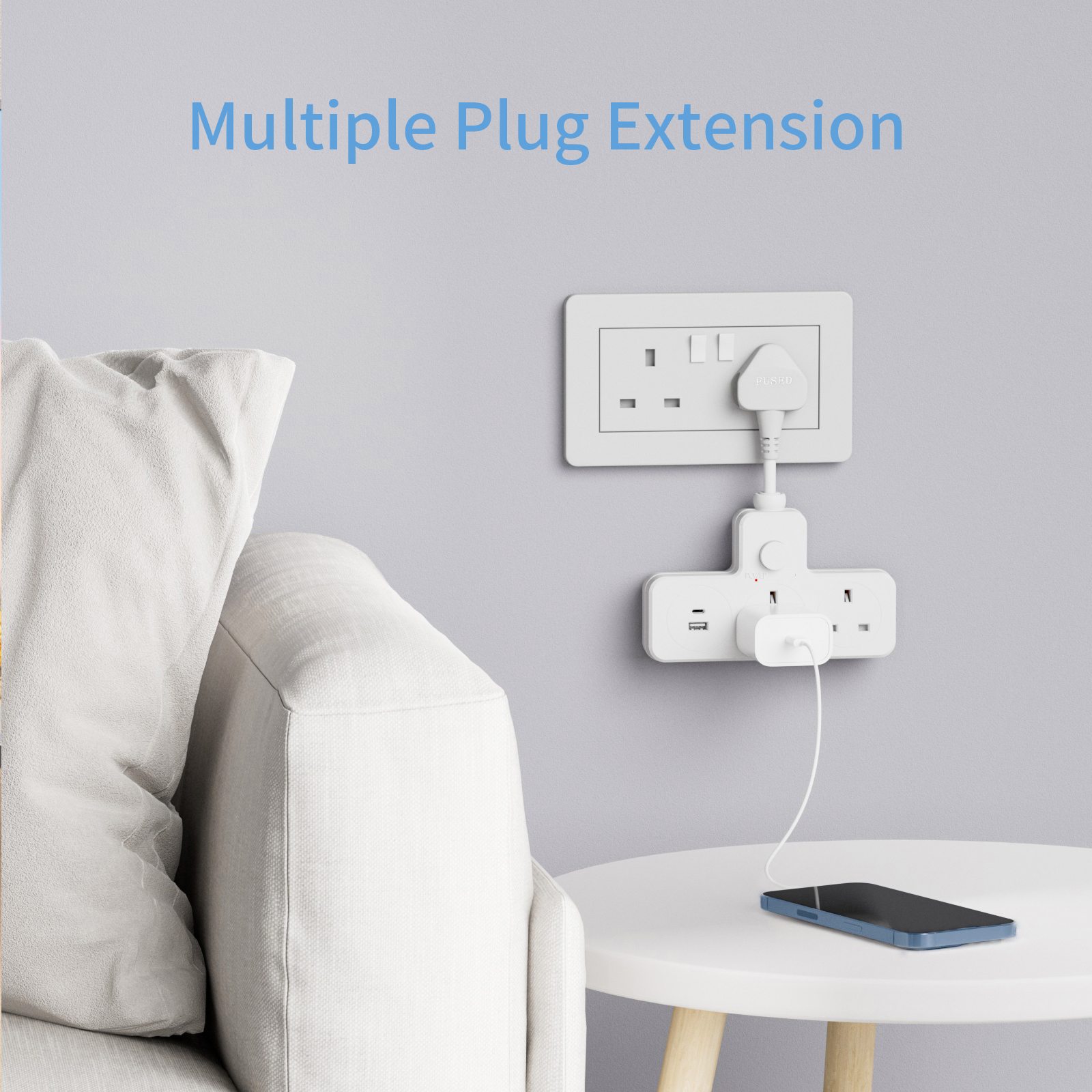 UK Power Plug Wall Outlet 13A  - Power Strip Desk avis et prix