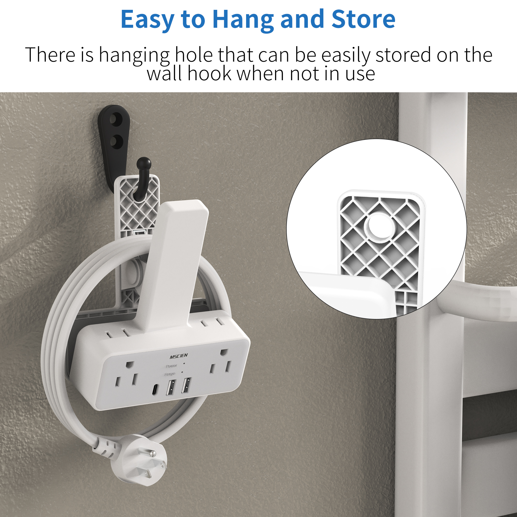 MSCIEN Power Strip Surge Prote - Power Strip Desk avis et prix
