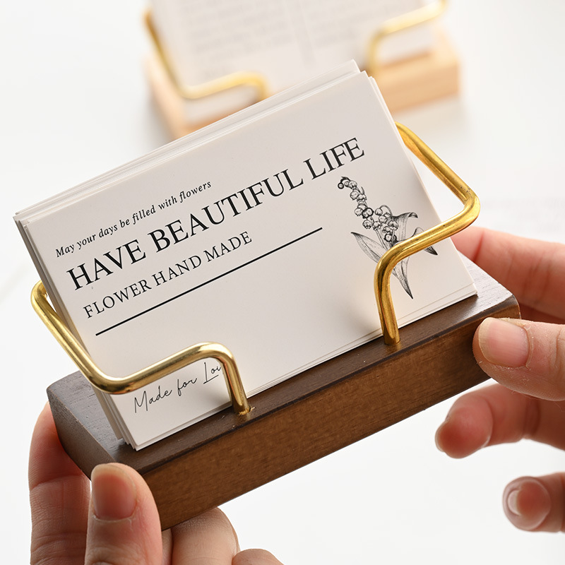 Wooden Business Card Holder Me - Document Holder Stand avis et prix