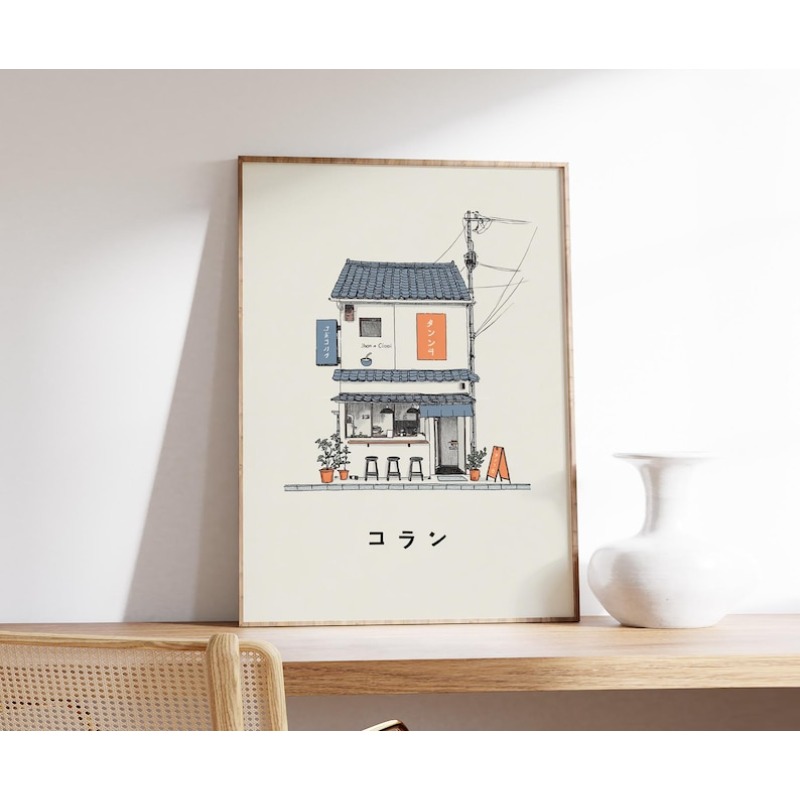 1pc Japanese Ramen Shop Canvas - Home Office Minimalist avis et prix