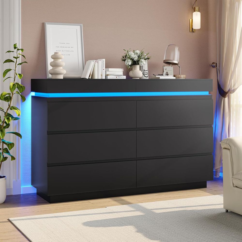 6-Drawer Sliding Desk Dresser, - Desk Charging Station avis et prix