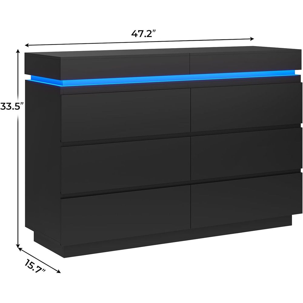 6-Drawer Sliding Desk Dresser, - Desk Charging Station avis et prix