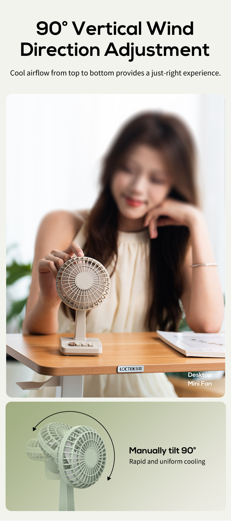2026 New Retro Desktop Fan Por - Usb Desk Fan avis et prix