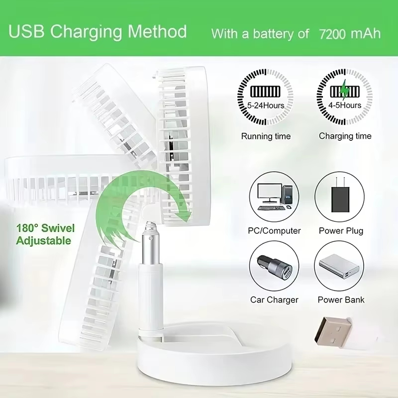 Retractable Fan Portable Mini  - Usb Desk Fan avis et prix