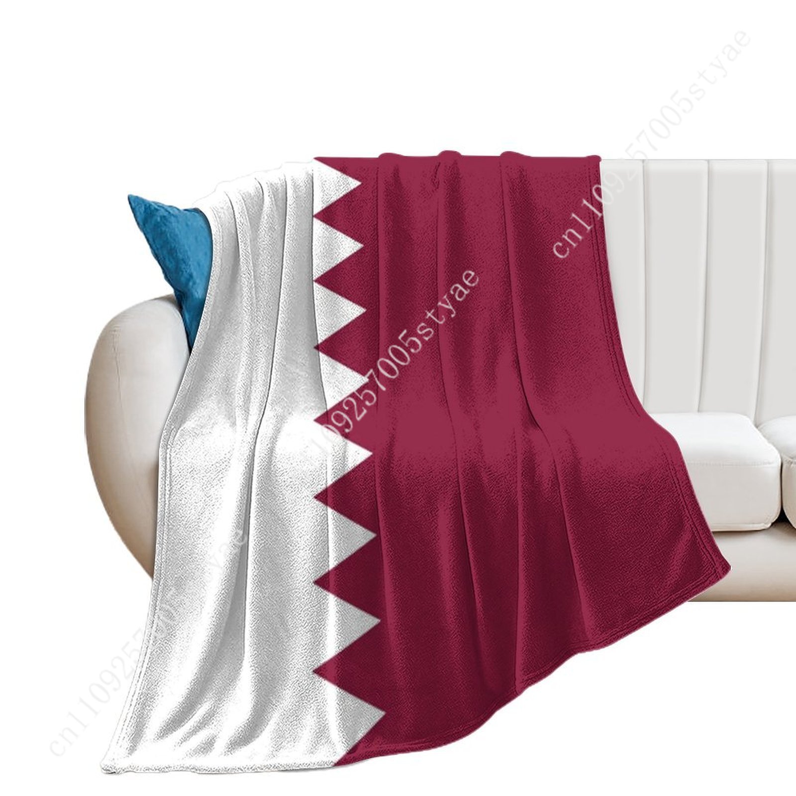 Qatar Flag Flannel Blankets Ar - Home Office Qatar avis et prix