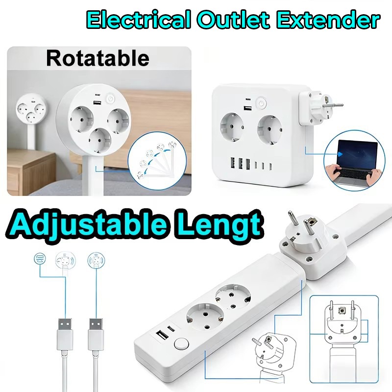 4 Styles Electrical Outlet Ext - Power Strip Desk avis et prix
