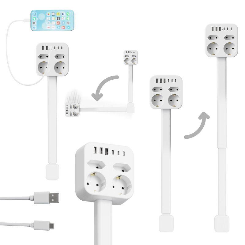 4 Styles Electrical Outlet Ext - Power Strip Desk avis et prix
