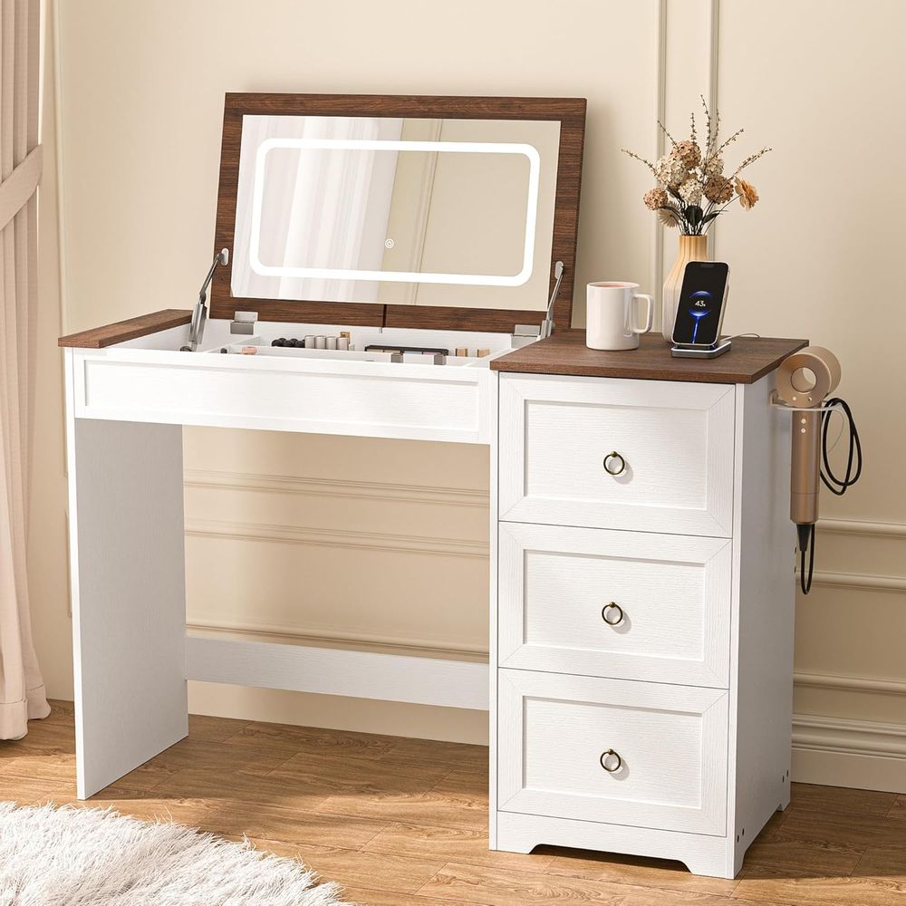 Keonjinn White lip Top Vanity  - Desk Charging Station avis et prix