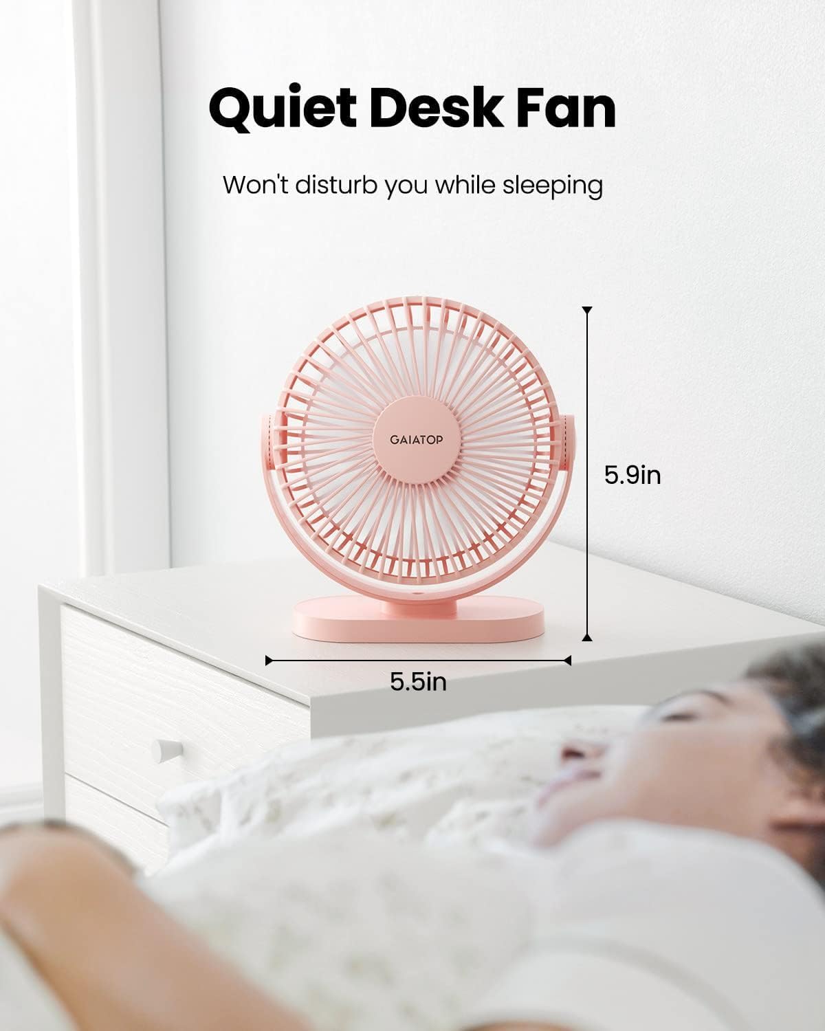 USB Desk Fan, 5.5 Inch Small Q - Usb Desk Fan avis et prix