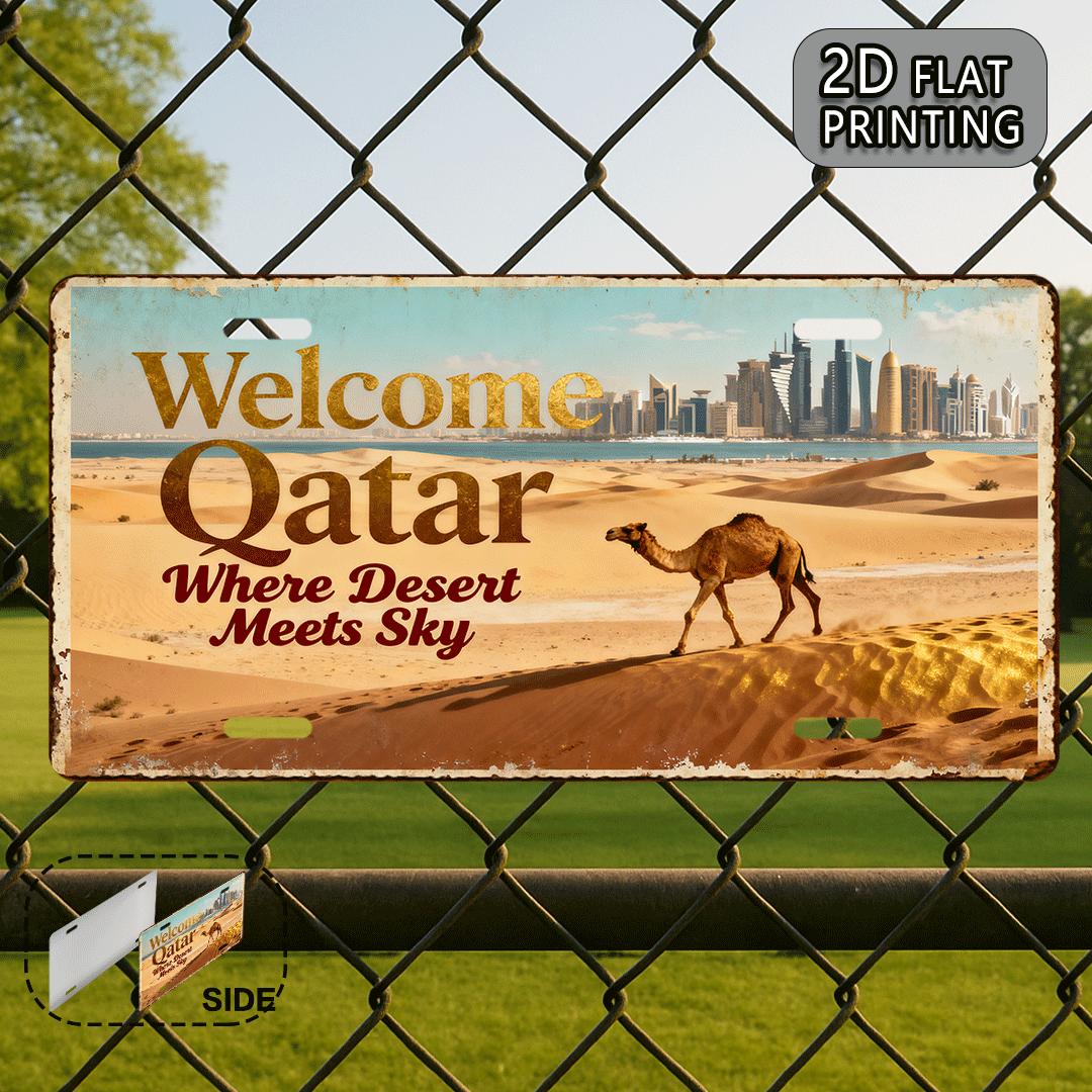 Tin Sign - Welcome Qatar Where - Home Office Qatar avis et prix