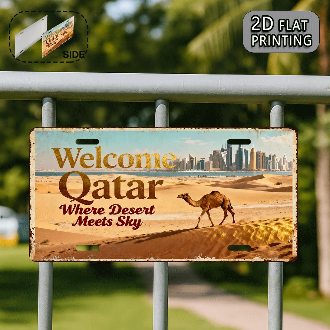 Tin Sign - Welcome Qatar Where - Home Office Qatar avis et prix