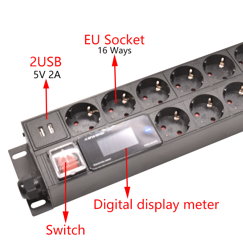 2U PDU Power Strip 19inch Rack - Power Strip Desk avis et prix