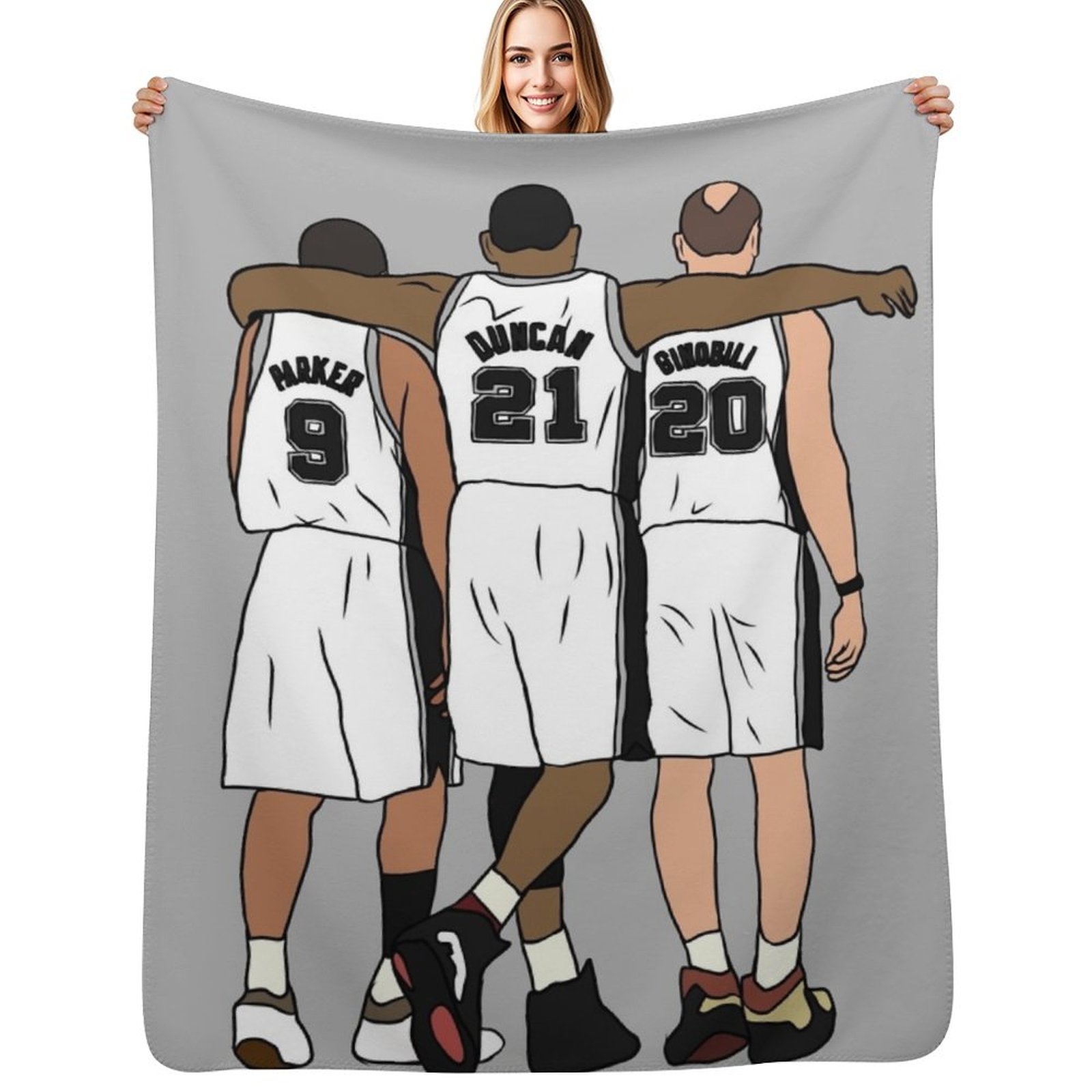 Tony, Tim & Manu Throw Blanket - Home Office Tim avis et prix