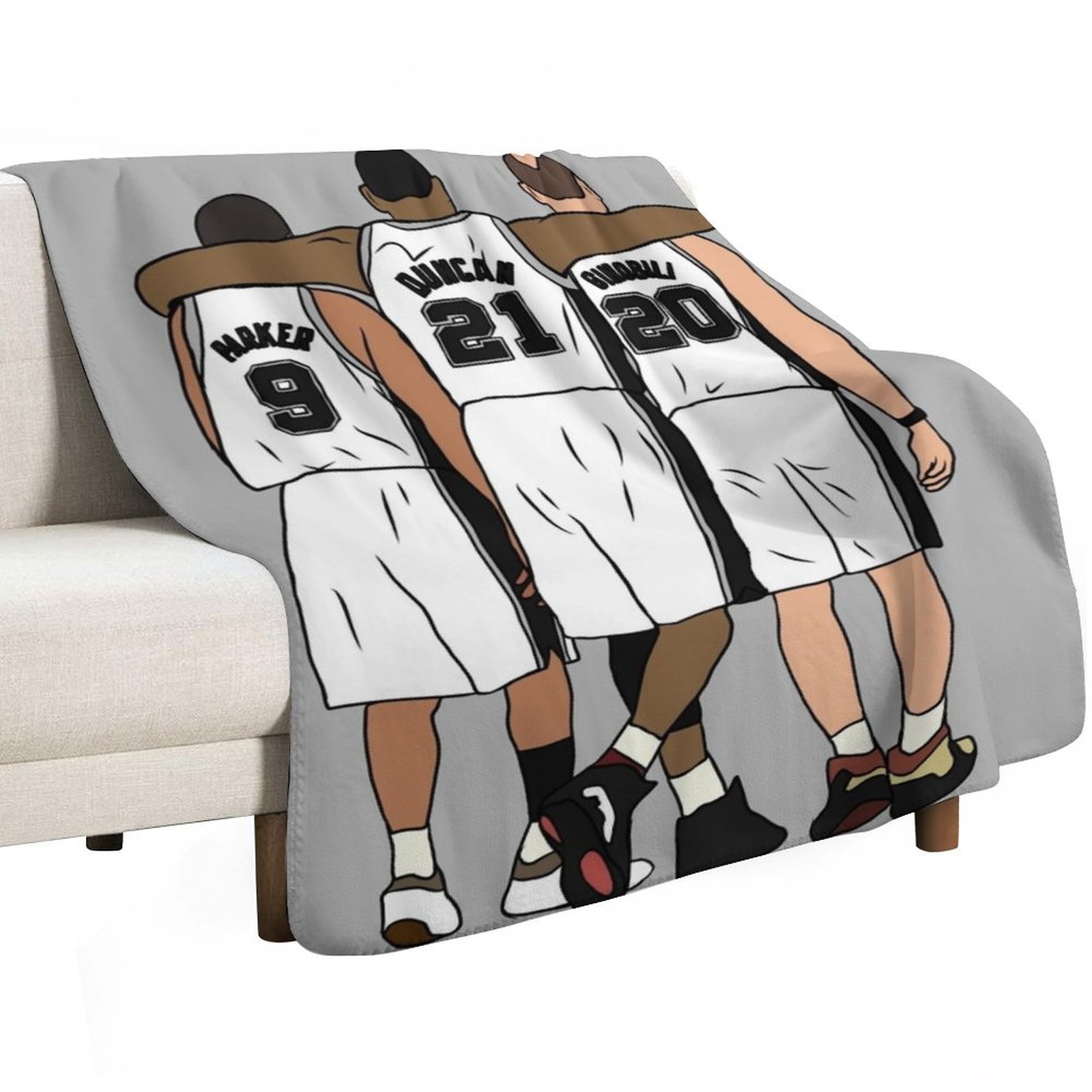 Tony, Tim & Manu Throw Blanket - Home Office Tim avis et prix