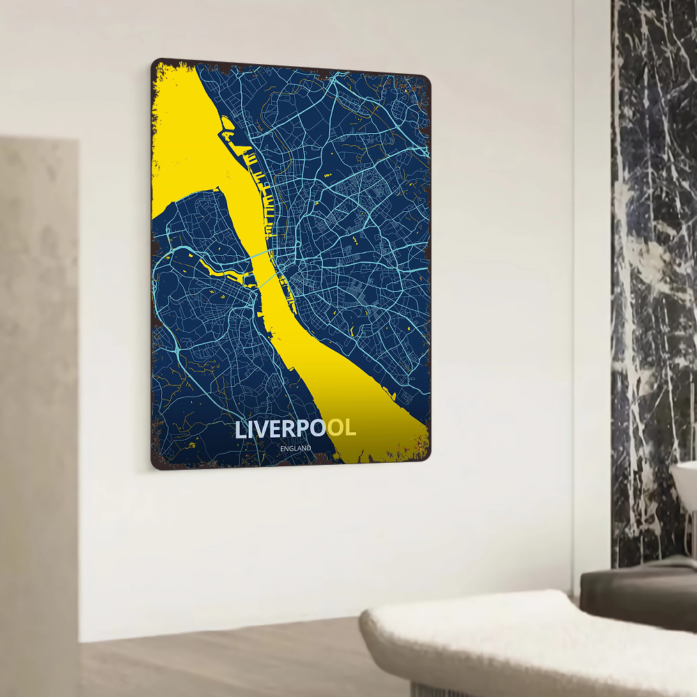 Liverpool England City Map Met - Home Office Liverpool avis et prix