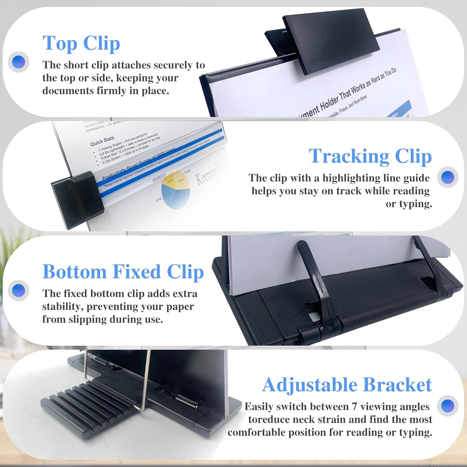 Adjustable Document Holder wit - Document Holder Stand avis et prix