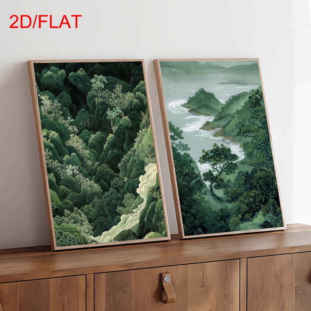 2pcs Modern Green Forest Mount - Home Office Minimalist avis et prix