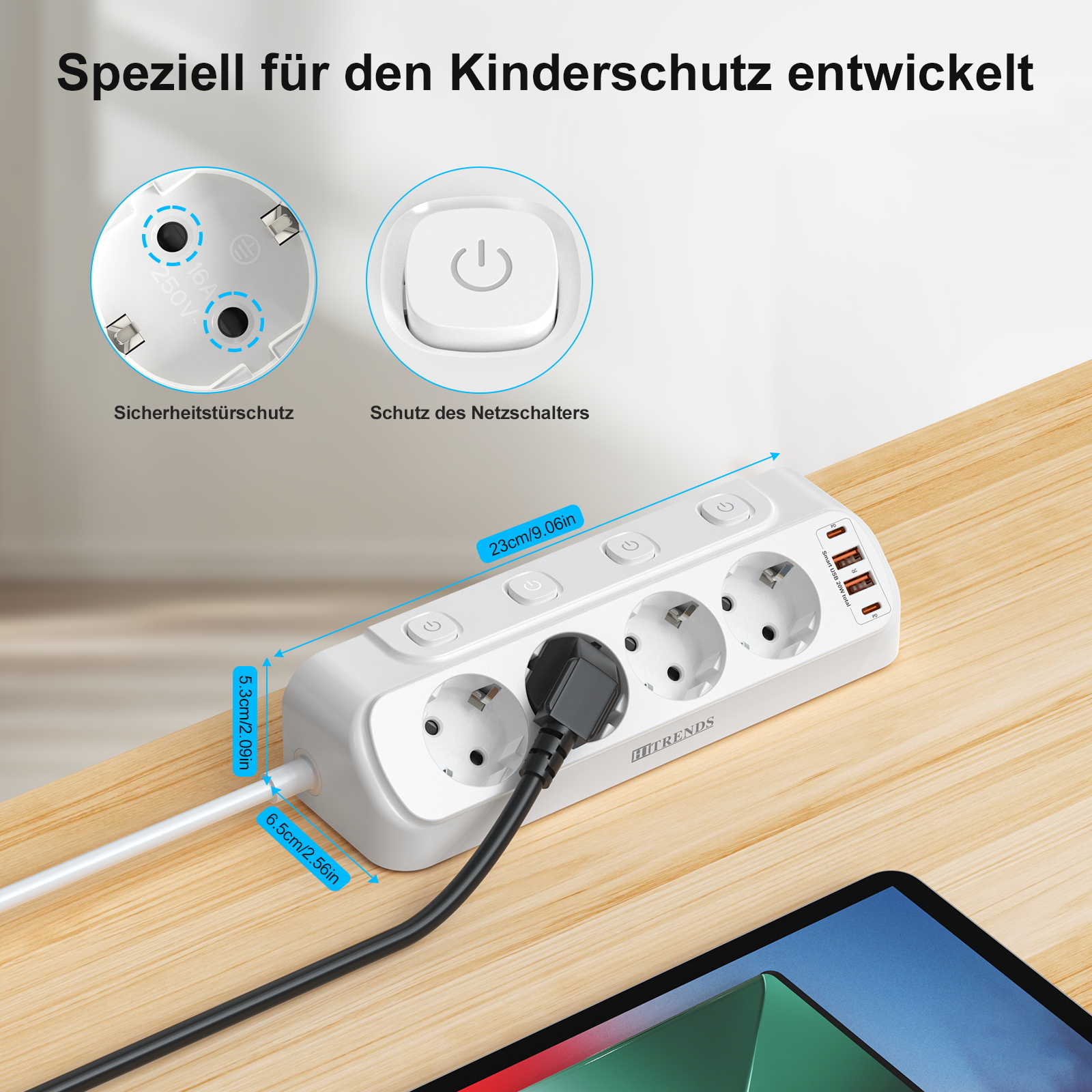 Eu plug Multi-function power b - Power Strip Desk avis et prix